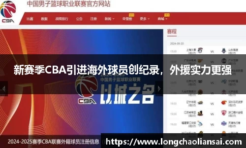 新赛季CBA引进海外球员创纪录，外援实力更强