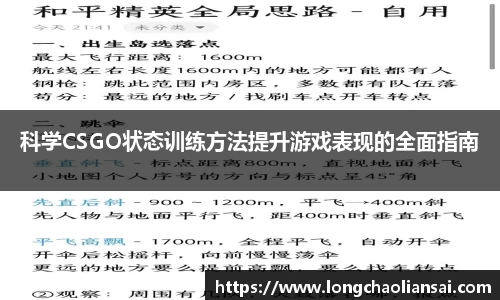 科学CSGO状态训练方法提升游戏表现的全面指南